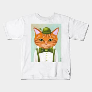 Saint Patricks Cat Kids T-Shirt